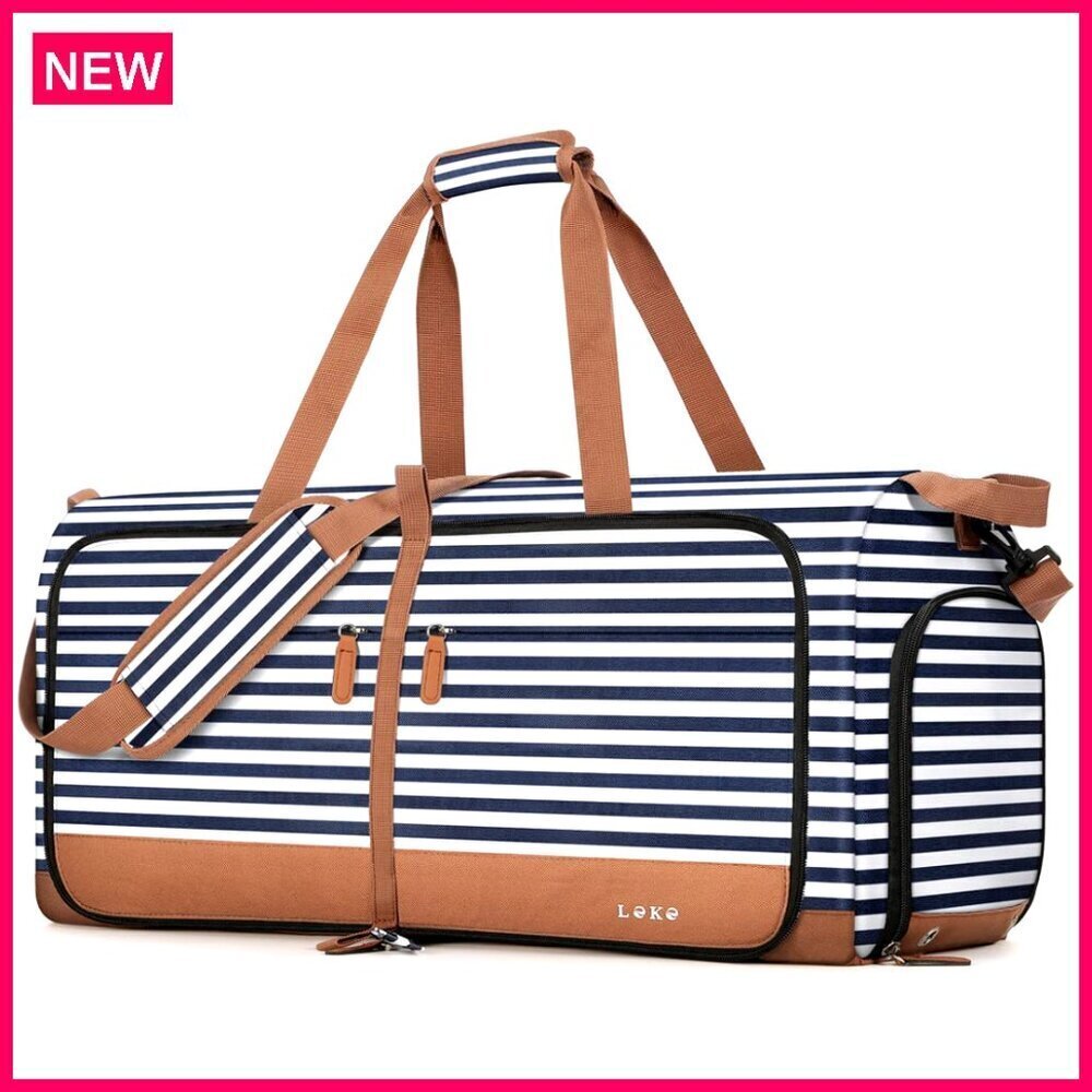 Large 80L Foldable Travel Duffle Bag with Shoe Compartment Waterproof